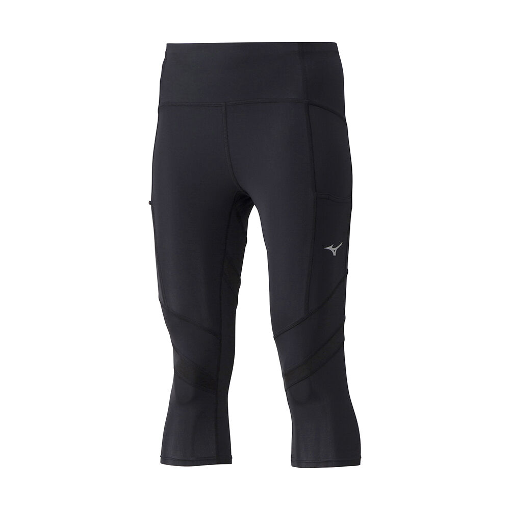 Leggings Mizuno Running Core ¾ - Mulher - Pretas - POXUE7356